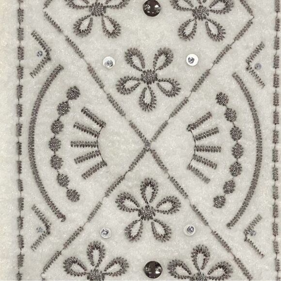 Alfred Dunner Cream Fair Isle Fleece Full Zip Jacket Large - Picture 9 of 10